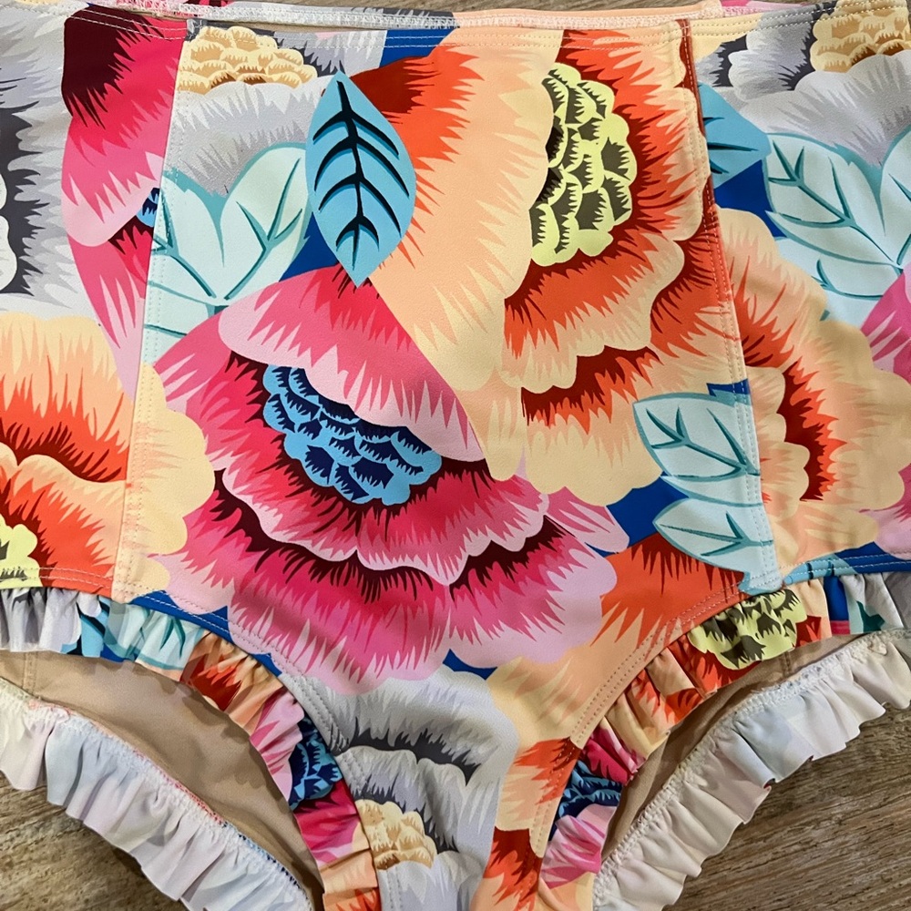 Kortni Jeane Colorful Floral Bikini Bottoms